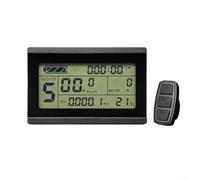 DAZZLEEX Pantalla LCD de bicicleta eléctrica para controlador KT-LCD3 24V 36V 48V con conector SM Puerto USB Velocidad en tiempo real Nivel de batería Código de falla Negro