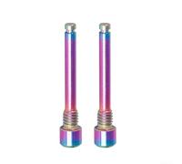 DAZZLEEX Paquete de 2 pernos de freno de disco de bicicleta, tornillos roscados para SRAM de 3 mm, hexagonal, plateado, dorado, colorido (colorido)