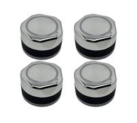DAZZLEEX Paquete de 4 pomos plateados para parrilla de barbacoa con núcleo interior de 8 mm, 58 mm de diámetro, interruptores de control de horno de transmisión de luz para piezas de repuesto (A)