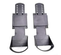 DAZZLEEX Par de pedales para máquina de remo para resistencia al viento al agua, gimnasio, ejercicio, accesorios de repuesto de plástico negro, 30 x 10 cm
