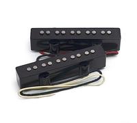 DAZZLEEX Pastilla de bobina única, bobina única Jazz Bass Pickups para bajos de jazz de 5 cuerdas, salida vintage, puente de cuello de 2 núcleos (puente)