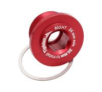 DAZZLEEX Perno de biela de bicicleta autoextraíble 24/30 mm para rotor Aldhu tornillo de manivela de bicicleta (perno rojo R)