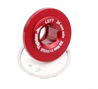 DAZZLEEX Perno de biela de bicicleta autoextraíble 24/30 mm para rotor Aldhu tornillo de manivela de bicicleta (perno rojo L)