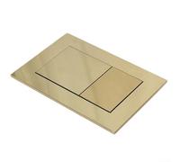 DAZZLEEX Placa de doble descarga dorada para TECE para cisternas ocultas, placa cuadrada de botón para doble descarga neumática, 20 x 150 x 5 mm (oro brillante)