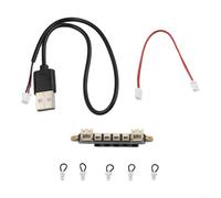 DAZZLEEX Placa distribuidora de energía de cuatro canales para modelos impresos en 3D Tuozhu IA005 con interruptor principal e indicador de estado LED Protección contra sobrecorriente de interfaz