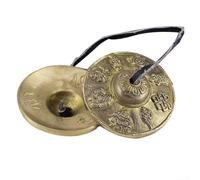 DAZZLEEX Platillos tibetanos Tingsha campanas budista meditación yoga platillo campana de cobre para práctica de yoga meditación 2.56 pulgadas (B)