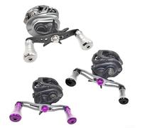 DAZZLEEX PMMA Polymer Fishing Reel Knob para Daiwa Tatula Luvlas F6 Twin Power Cardif Aleación de aluminio Grip Handle Parts Oro (gris)