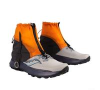 DAZZLEEX Polainas de tobillo impermeables antidesgarros, polainas para zapatos de senderismo, caminar, deportes al aire libre, ligeras, tela elástica de nailon 20D, protección (naranja)