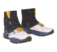 DAZZLEEX Polainas de tobillo resistentes al viento con cremallera lateral inclinada, doble capa, para senderismo, senderismo, escalada, pesca, protección contra la nieve, color negro, S/M (ayuda baja)