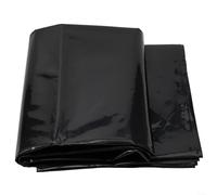 DAZZLEEX Revestimiento de estanque de peces de polietileno de alta densidad de 200 x 400 cm, membrana impermeable negra para piscinas de jardín, paisajismo y características de agua, 0,12 mm de grosor