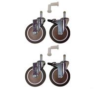 DAZZLEEX Rueda giratoria de 4 Pulgadas, Rueda de Goma, Ruedas de Repuesto TPR Resistentes, 2 Ruedas de Bloqueo Doble y 2 Ruedas giratorias