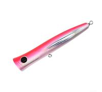 DAZZLEEX Señuelo Popper hecho a mano de madera maciza de 22,5 cm, 110 g, con anillos de acero inoxidable, estructura interna de alambre para barco, pesca de carpas de mar, azul (C3)
