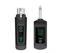 DAZZLEEX Sistema de micrófono inalámbrico 2.4G inalámbrico XLR transmisor receptor sistema para guitarra eléctrica bajo mezclador de audio 50 m (uno a uno)