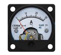 DAZZLEEX SO-45 Medidor de panel amperímetro CC analógico con indicador de puntero, rango de medición directa 1A-30A, soporte de derivación externa hasta 500A/1000V, ABS ignífugo de 47 x 47 mm (CC 3 A)