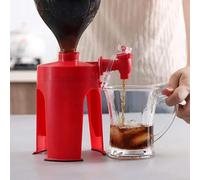 DAZZLEEX SodaDispenser - Botella dispensadora de agua potable boca abajo, dispensador de bebidas de coca cola, barra de fiesta, color rojo (tipo B)