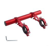DAZZLEEX Soporte de extensión para manillar de bicicleta de 20 a 30 cm, soporte de aleación de aluminio con doble abrazadera para velocímetro o altavoz, instalación en bicicletas de carretera y
