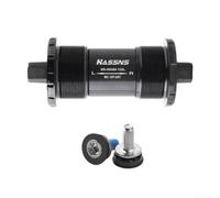 DAZZLEEX Soporte inferior cuadrado cónico para bicicleta de montaña, 73 mm, rodamiento sellado de 5 vías, eje de acero de aleación para marco de 68 mm, longitud del eje de 103 mm a 124,5 mm, negro