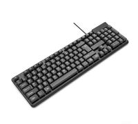 DAZZLEEX Teclado para juegos con cable USB que ofrece soporte completo de idiomas con sus 104 teclas multilingües de letras