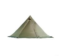 DAZZLEEX Tienda de campaña familiar grande con diseño de pirámide con puertas dobles, impermeable, transpirable, tela 210T, tienda tipi para acampar al aire libre observación de aves (verde)