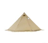 DAZZLEEX Tienda de campaña familiar grande con diseño de pirámide con puertas dobles, impermeable, transpirable, tela 210T, tienda tipi para acampar al aire libre observación de aves (marrón)