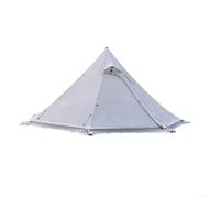 DAZZLEEX Tienda de campaña piramidal al aire libre con agujero de humo, refugio de camping impermeable para fotografía de 4 estaciones, observación de aves con puertas dobles y ventanas de ventilación