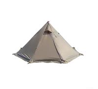 DAZZLEEX Tienda de campaña piramidal al aire libre con agujero de humo, refugio de camping impermeable para fotografía de 4 estaciones, observación de aves con puertas dobles y ventanas de ventilación