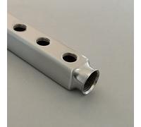 DAZZLEEX Tubo colector de distribución de Acero Inoxidable, Superficie de calefacción de Piso Que dibuja Gran Flujo Sub-captación de Flujo 304 Divisor de Agua Tubo de Acero Inoxidable 3 vías
