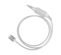 DAZZLEEX Tubo de sifón PP para elaboración de cerveza casera, manguera de transferencia de plástico de grado alimenticio de 1.9m para vino, cerveza, jugo, aceite, vinagre - blanco (tubo de PP+cabezal