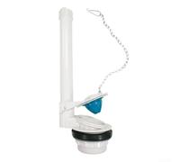 DAZZLEEX Válvula de descarga de cisterna de inodoro con cadena y sello de goma, válvula de entrada de nivel de agua ajustable, construcción de ABS y acero inoxidable para un doble dra eficiente (2#)