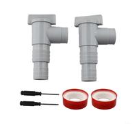 DAZZLEEX Válvula de parada de piscina con conexión de manguera 32 38 mm válvula de émbolo doble dividido para piscinas sobre el suelo INTEX Kit de mantenimiento de accesorios de piscina