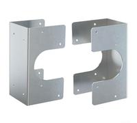DAZZLEEX Zapatos de acero galvanizado para pernos dobles 2X placa de protección vertical protege el cableado y tuberías de hasta 2.375 pulgadas OD cumple con los requisitos de código IBC e IRC, plata