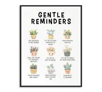 Dazzlewall Recordatorios Suaves Arte de Pared Afirmaciones Positivas Impresiones, Citas Inspiradoras Póster Para El Aula Oficina Decoración Del Dormitorio 30×40 cm Sin Marco