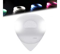 Dazzling Colourful Illuminated Guitar Plectrum, Beat Picks - Beatpicks Light up Guitar Pick - Auto LED Glowing Pick for Enhanced Stage Performance (1mm,White)