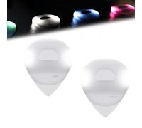 Dazzling Colourful Illuminated Guitar Plectrum, Beat Picks - Beatpicks Light up Guitar Pick - Auto LED Glowing Pick for Enhanced Stage Performance (0.58mm+1mm,White)