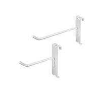 Dazzling Displays Ganchos de rejilla de metal blanco, caja de 12, seis ganchos de 4 pulgadas y seis de 6 pulgadas, accesorio de pared ideal para exhibición de accesorios de rejilla