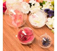 Dazzling DIY - Bolas transparentes rellenables para hacer tus propios recuerdos de boda o adornos navideños (7 cm)