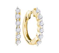 Dazzlingrock Collection Aretes de diamante de 0,25 quilates (quilates) de 1/4 quilates, oro amarillo de 14 quilates, Diamante Oro amarillo, Diamante