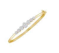Dazzlingrock Collection Pulsera de oro amarillo de 14 quilates con diamantes redondos de 1 quilate, Oro amarillo Diamante blanco Oro amarillo, Diamante