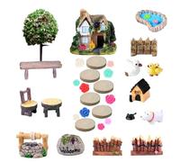 DAZZLUXE 1 juego de decoración de micropaisajes ecológicos, accesorios de jardín de hadas, juego de jardín de hadas para niños, miniaturas de jardín de hadas, decoración de casa de hadas, mini