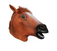 DAZZLUXE 1 máscara de cabeza de caballo de látex, máscara de cabeza de animal, máscara de disfraz de Halloween, fiesta de disfraces, adecuada para Halloween, Pascua