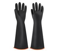 DAZZLUXE 1 par de guantes de plástico, guantes de plástico resistentes, guantes largos de goma, guantes de trabajo impermeables, guantes de protección resistentes a ácidos y álcalis (45 cm)