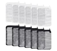 DAZZLUXE 12 bolsas de filtro de acuario, juego de filtro de carbón activado de esponja, bolsas de filtro de malla, bolsas de medios de filtro, filtro de cremallera, bolsas de malla fina, accesorios de