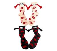 DAZZLUXE 2 Calcetines Magnéticos para Parejas, Manos en Mano, Creativos para Pantorrilla, Adecuados para Fiestas y Día de San Valentín