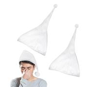 DAZZLUXE 2 Gorros de Noche Gigantes de Seda y Algodón con Paraguas para Hombre - Blancos
