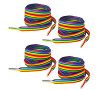 DAZZLUXE 2 pares de cordones de seis colores, cordones de arco iris, cordones largos de colores, cordones de arco iris para zapatos deportivos, cordones de seis colores (140 cm), color, talla única