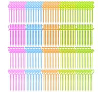 DAZZLUXE 200 brochetas de plástico para frutas, tenedores de frutas de colores, palillos para fiestas, tenedores de fruta reutilizables, pinchos para tenedores de prueba, varios tipos de brochetas de