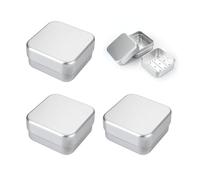 DAZZLUXE 3 piezas de caja cuadrada de aluminio de tres capas, soporte para jabonera, jabonera de baño, jabonera portátil, adecuada para viajes, viajes de negocios, baño (7,9 x 7,9 x 3,8 cm)