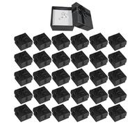 DAZZLUXE 30 Cajas de Regalo para Joyas de 4 x 4 cm, con Lazo, Pequeñas Cajas de Exhibición (Negro)