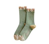 DAZZLUXE 4 pares de calcetines de algodón, calcetines de algodón para mujer, calcetines florales, calcetines lindos, calcetines de moda, calcetines casuales de algodón, calcetines cálidos de algodón,