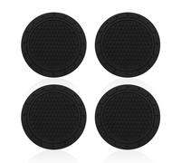 DAZZLUXE 4 Posavasos Negros para Coche, Redondos y Universales